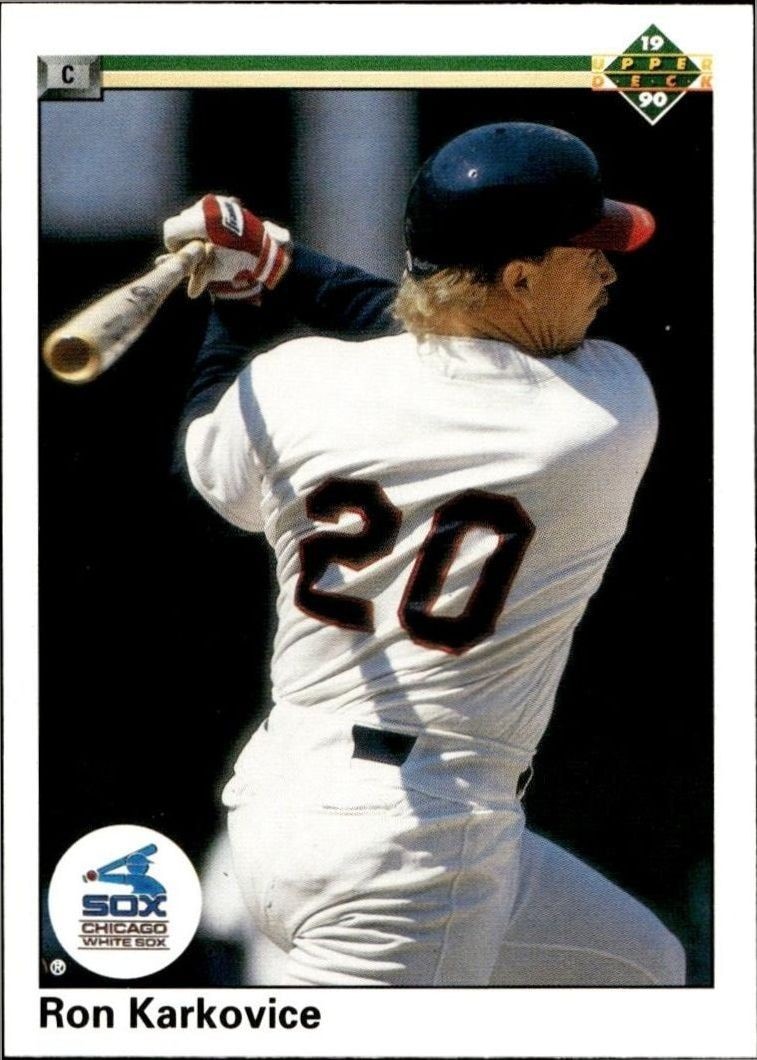 1990 Upper-Deck Low Number Ron Karkovice #69 trading card