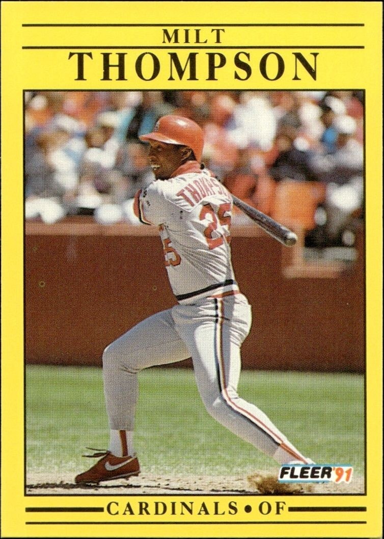 1991 Fleer Milt Thompson #649 trading card