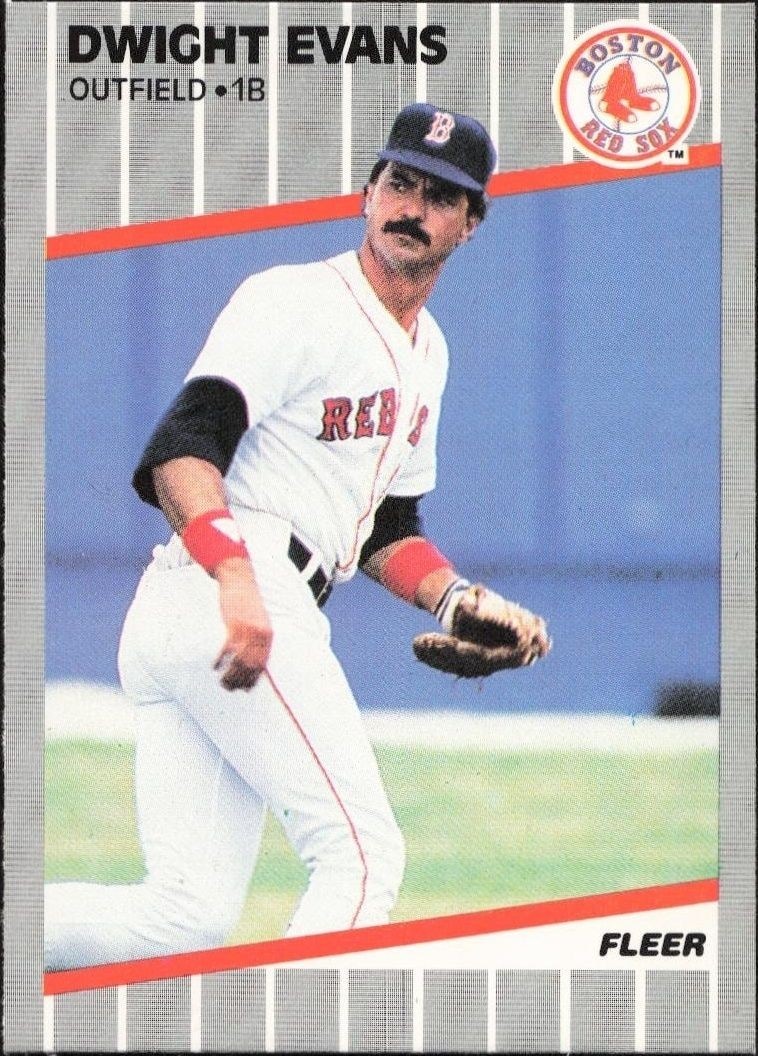 1989 Fleer Dwight Evans #87 trading card