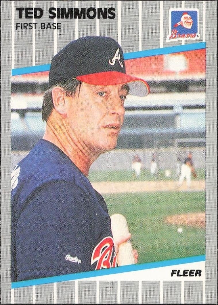 1989 Fleer Ted Simmons #599 trading card