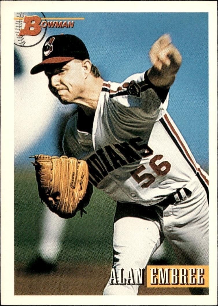 1993 Bowman Alan Embree #389 trading card