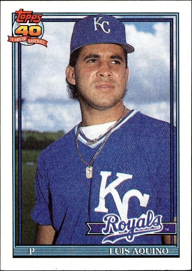 1991 Topps Luis Aquino #169 trading card