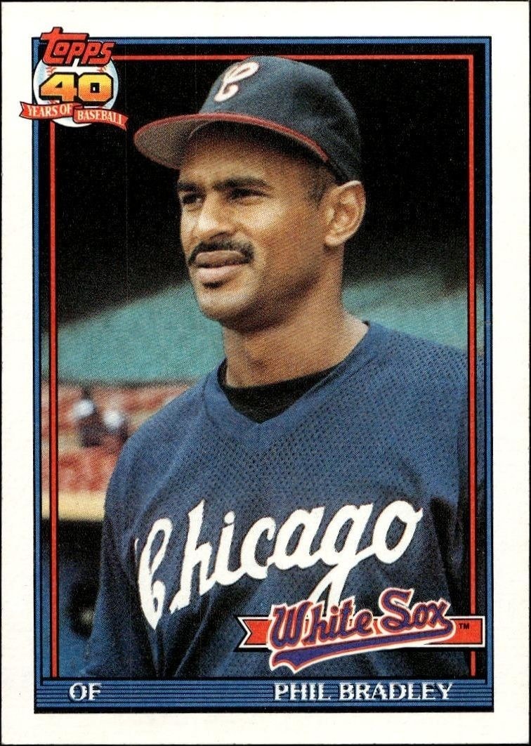 1991 Topps Phil Bradley #717 trading card