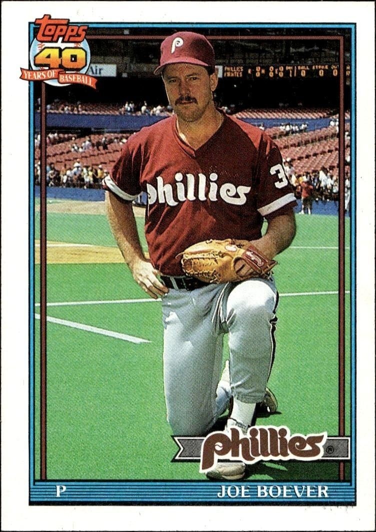1991 Topps Joe Boever #159 trading card