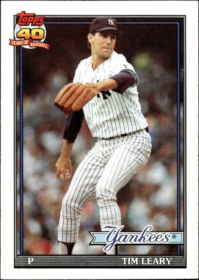 1991 Topps Tim Leary #161 trading card