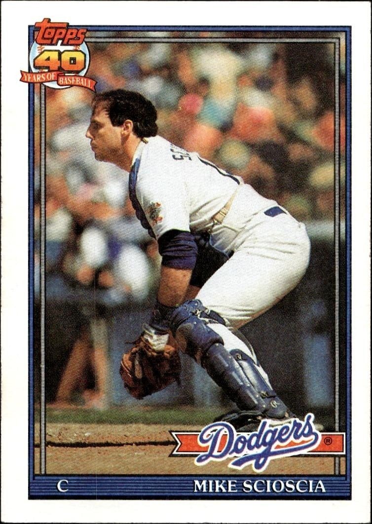 1991 Topps Mike Scioscia #305 trading card