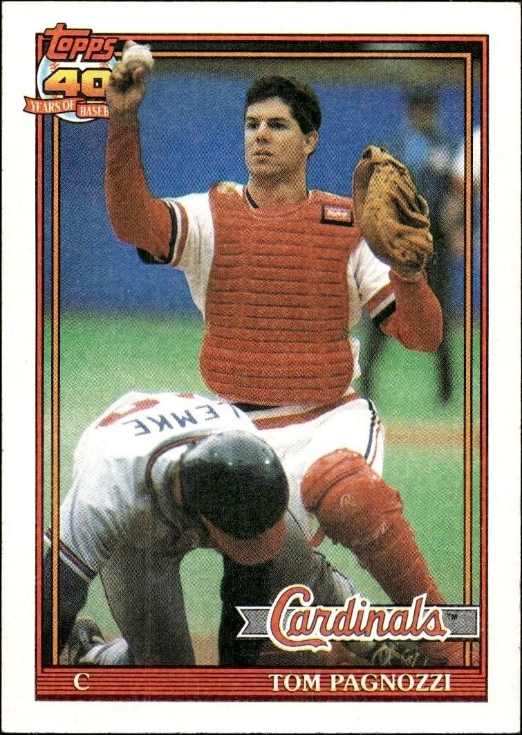 1991 Topps Tom Pagnozzi #308 trading card