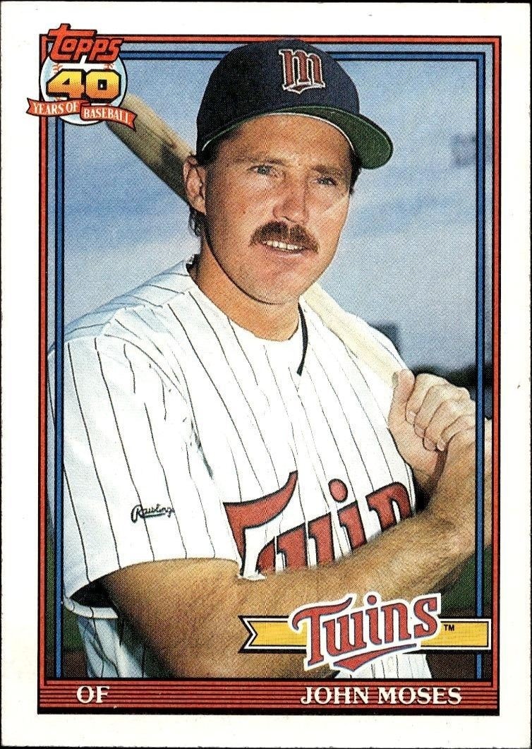 1991 Topps John Moses #341 trading card