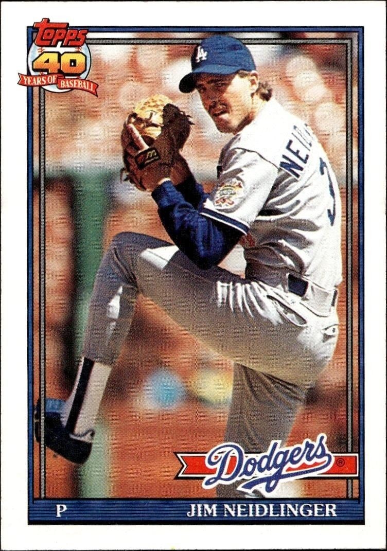 1991 Topps Jim Neidlinger #39 trading card