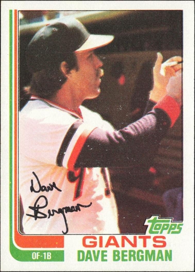 1982 Topps Dave Bergman #498 trading card