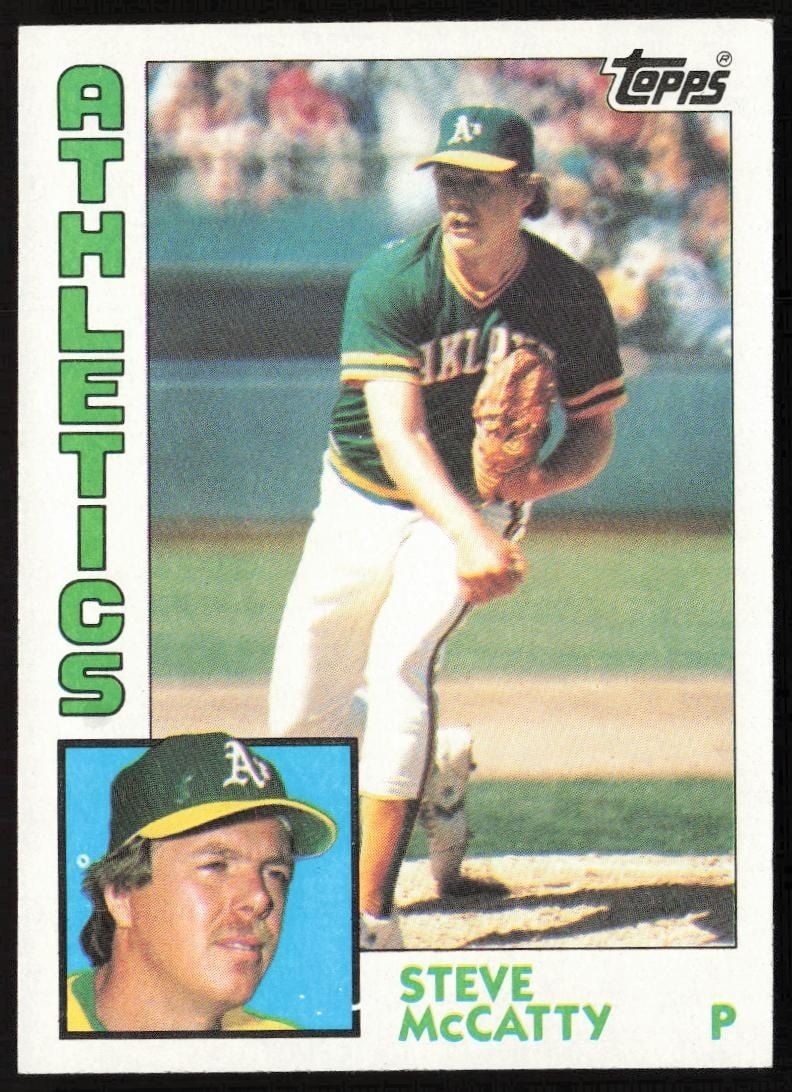 1984 Topps Steve McCatty #369 trading card