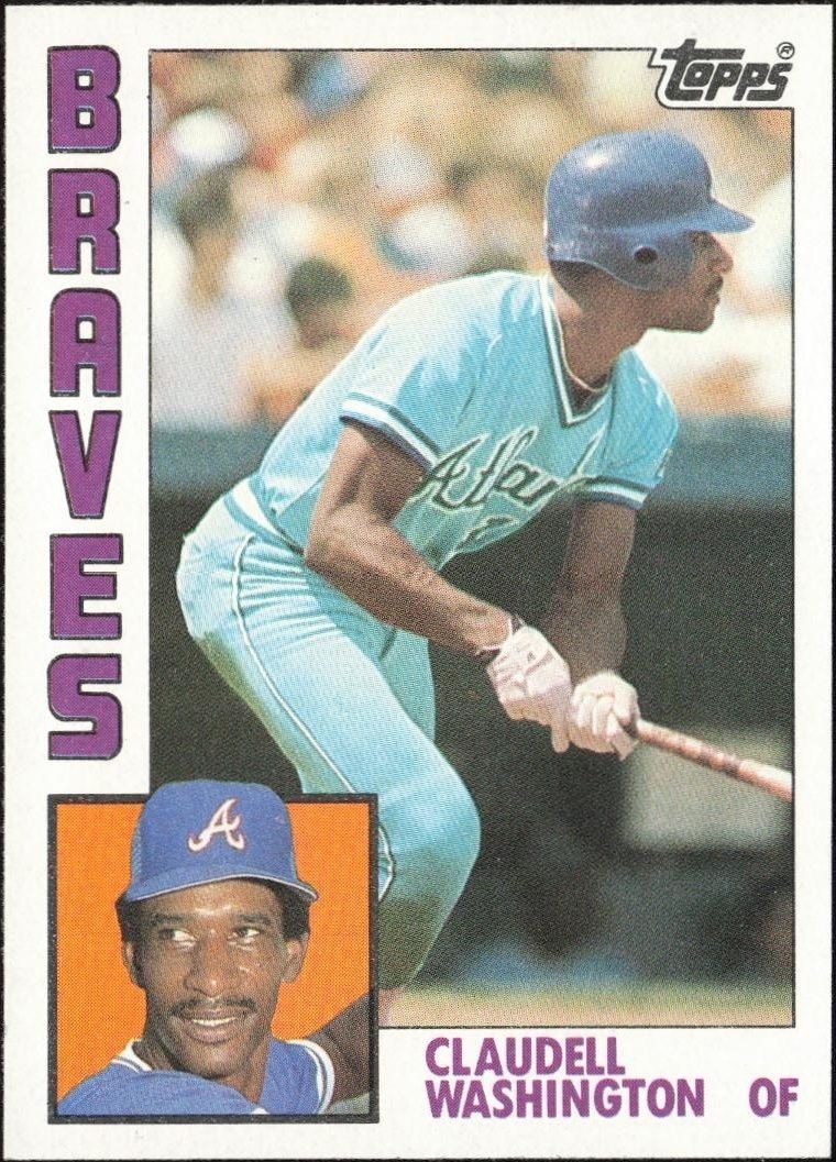 1984 Topps Claudell Washington #410 trading card