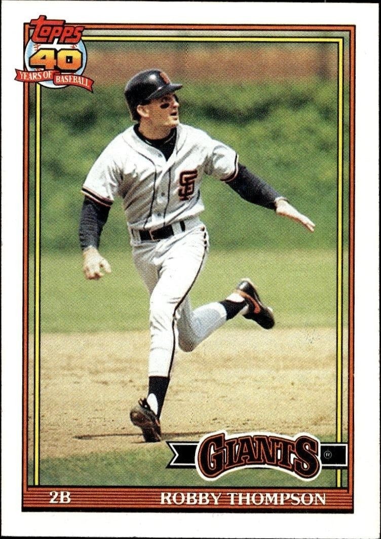 1991 Topps Robby Thompson #705 trading card