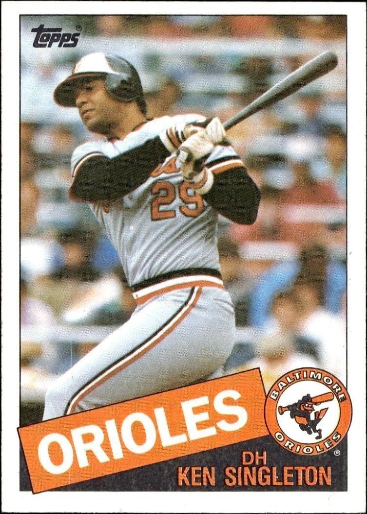 1985 Topps Ken Singleton #755 trading card