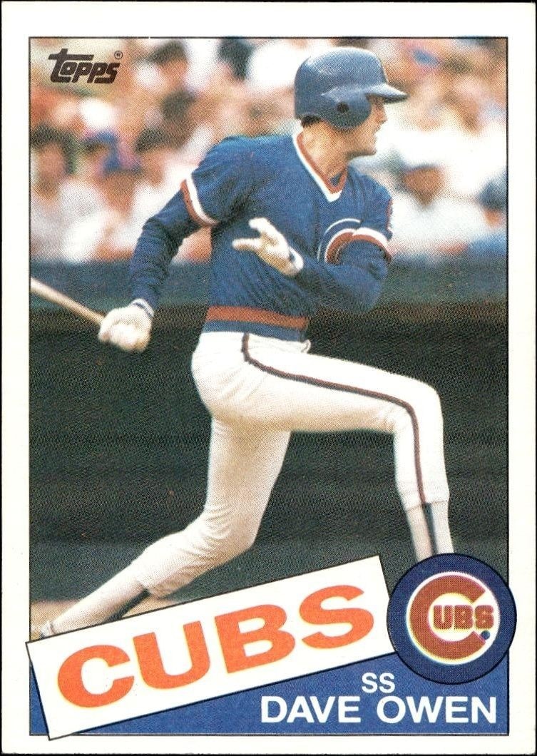 1985 Topps Dave Owen #642 trading card