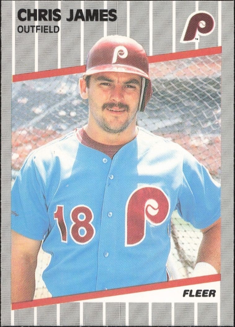 1989 Fleer Chris James #572 trading card
