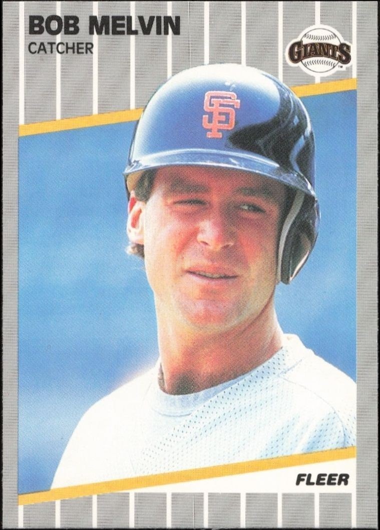 1989 Fleer Bob Melvin #335 trading card