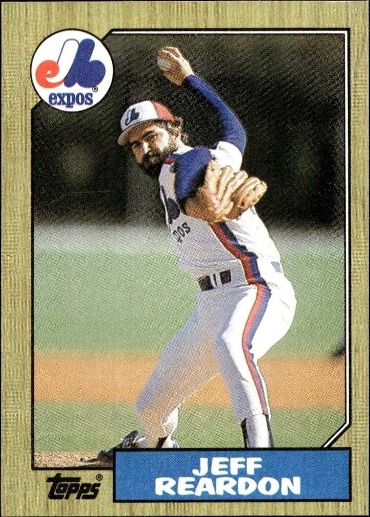 1987 Topps Jeff Reardon #165 trading card