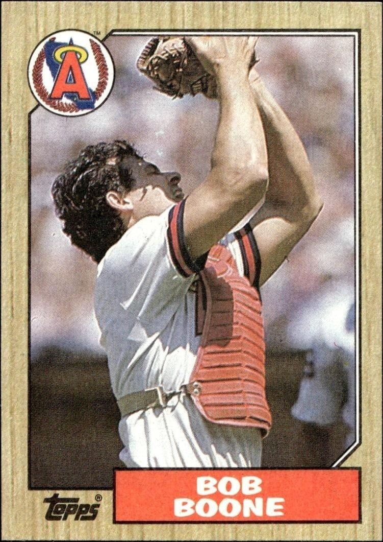 1987 Topps Bob Boone #166 trading card