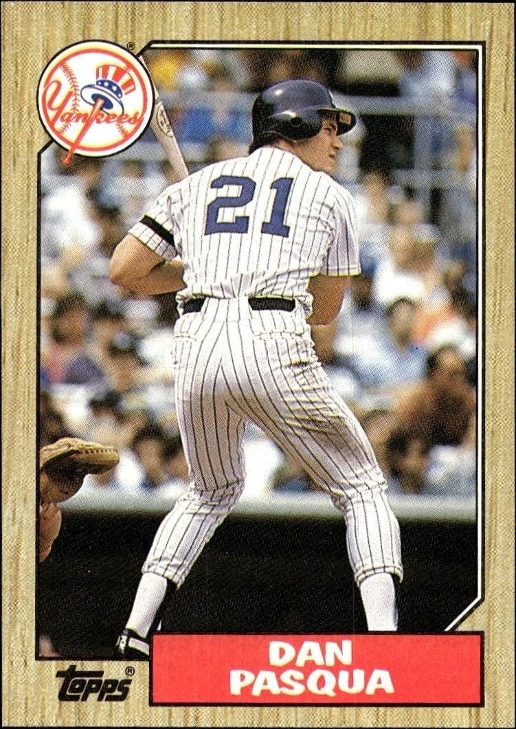 1987 Topps Dan Pasqua #74 trading card