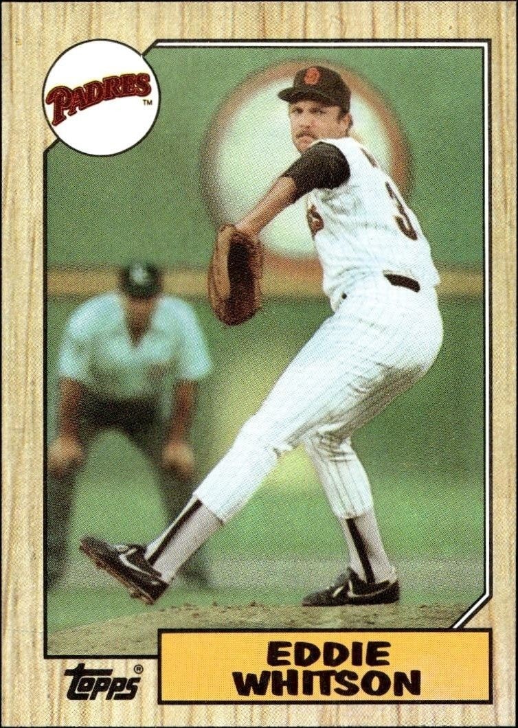 1987 Topps Eddie Whitson #155 trading card