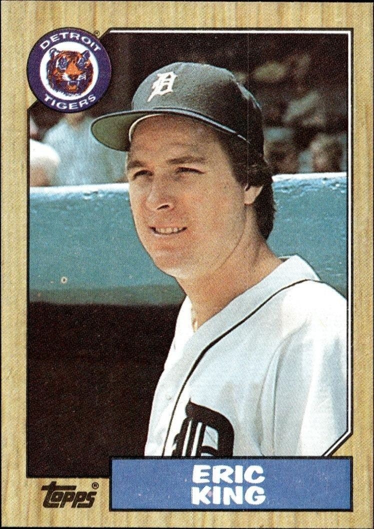 1987 Topps Eric King #36 baseball trading card front