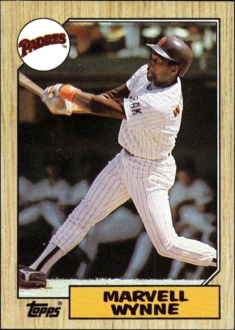1987 Topps Marvell Wynne #37 baseball trading card front