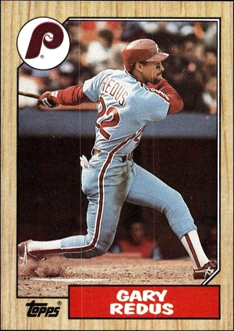 1987 Topps Gary Redus #42 trading card