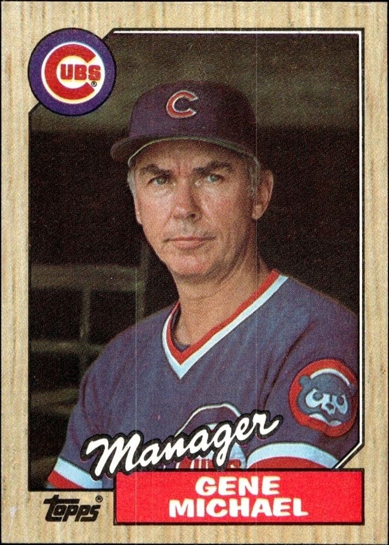 1987 Topps Gene Michael #43 trading card