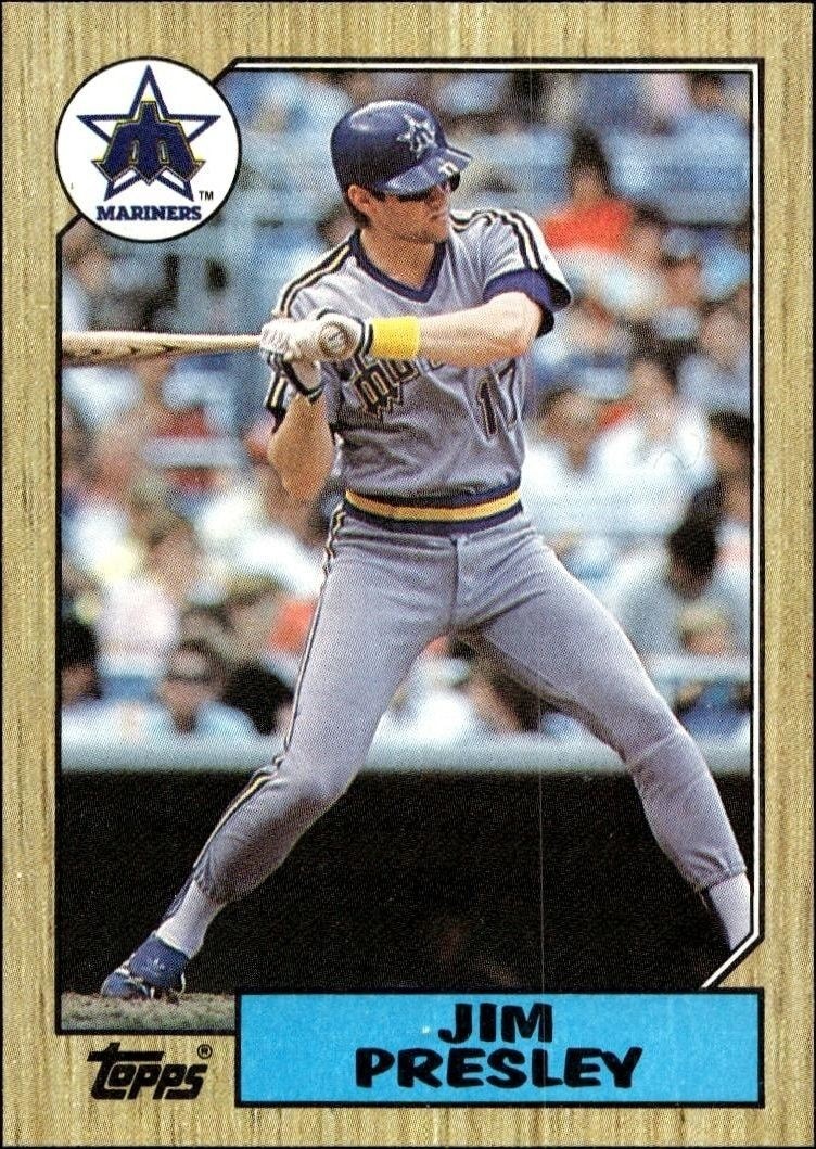 1987 Topps Jim Presley #45 baseball trading card front