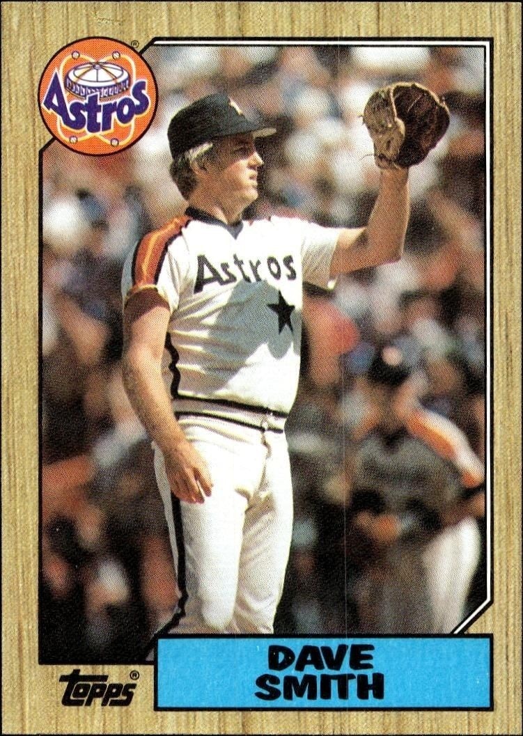 1987 Topps Dave Smith #50 trading card