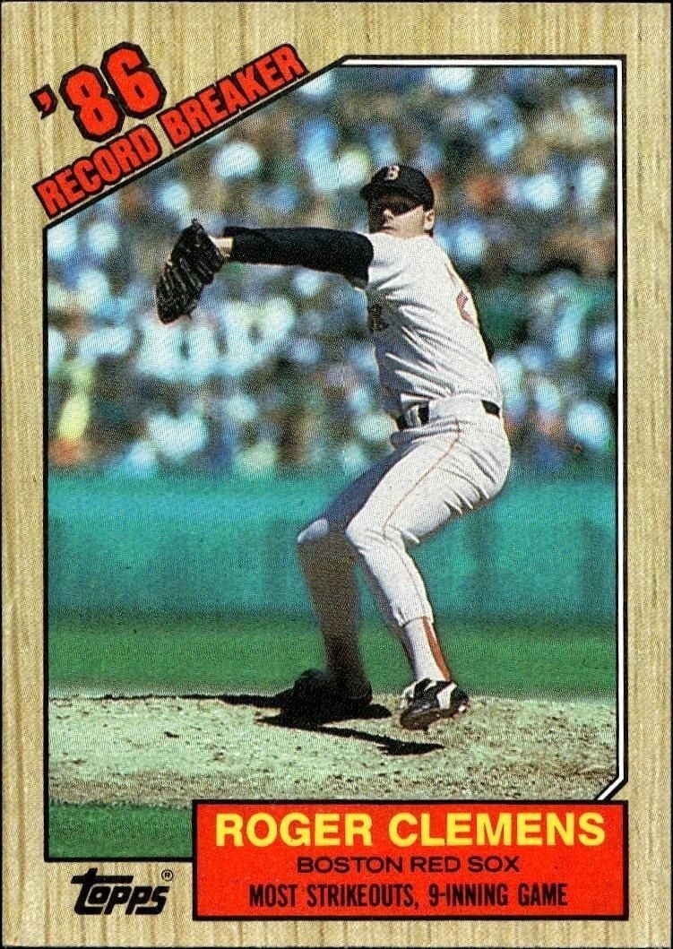 1987 Topps Roger Clemens #1 trading card