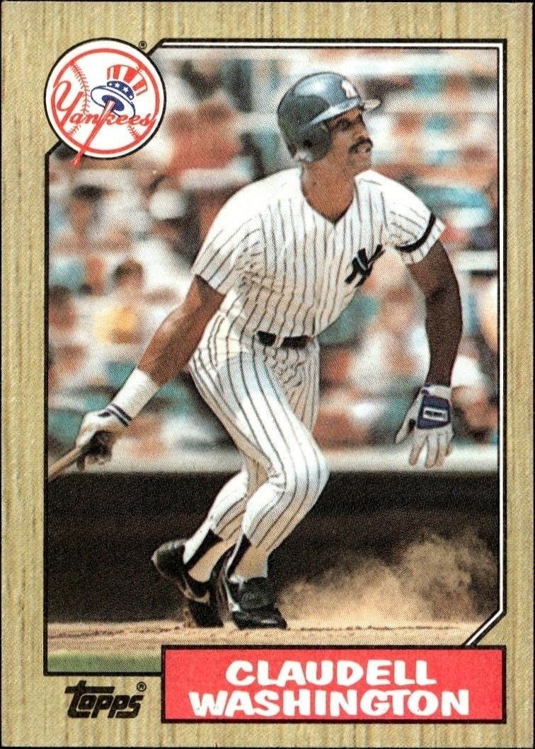 1987 Topps Claudell Washington #15 trading card