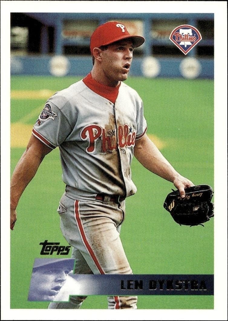 1996 Topps Series 2 Lenny Dykstra #261 trading card