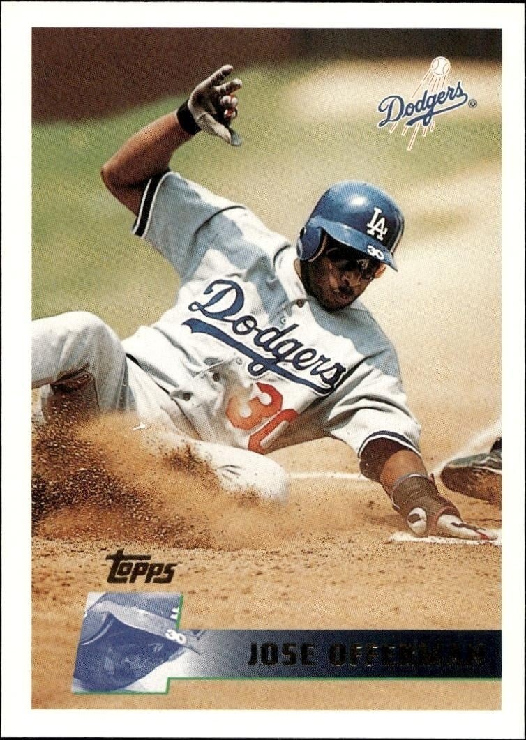 1996 Topps Series 1 Jose Offerman #89 trading card