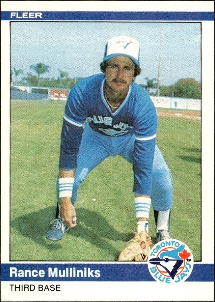 1984 Fleer Rance Mulliniks #165 trading card