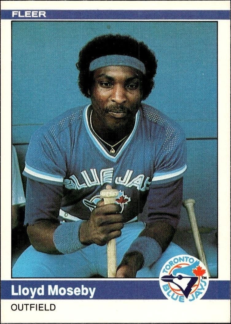1984 Fleer Lloyd Moseby #164 trading card