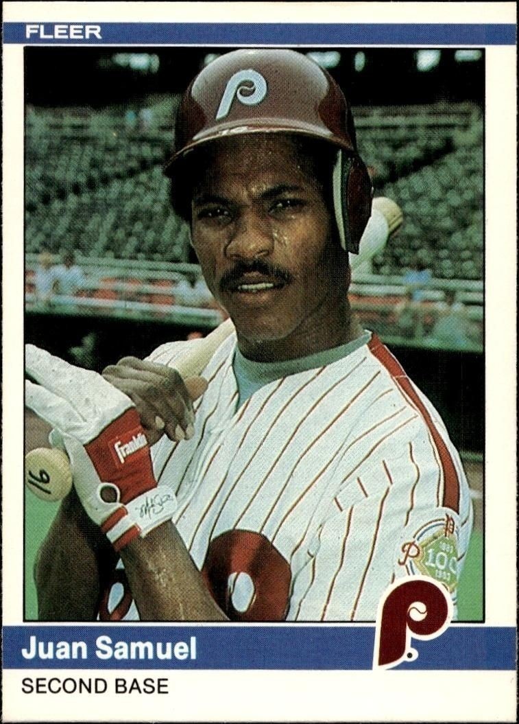 1984 Fleer Juan Samuel #47 trading card