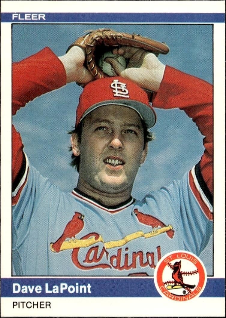 1984 Fleer Dave LaPoint #328 trading card