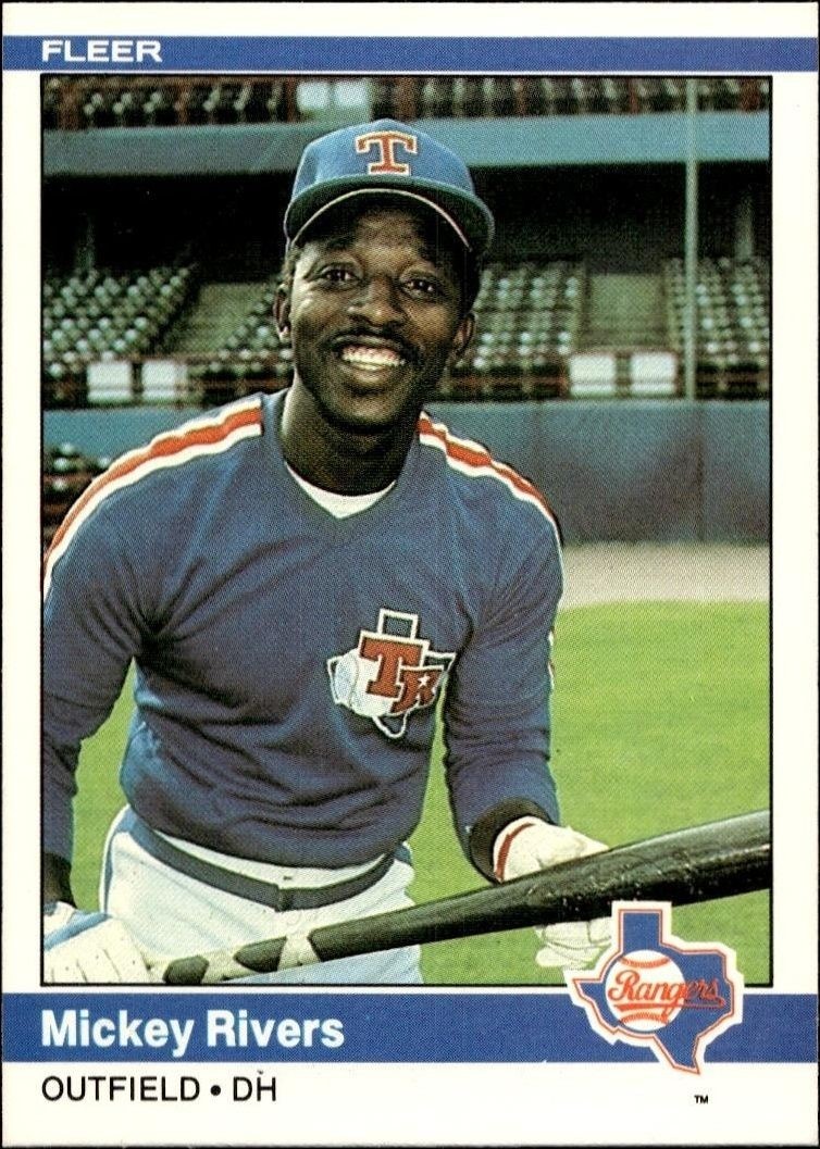 1984 Fleer Mickey Rivers #425 trading card