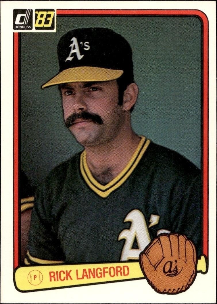 1983 Donruss Rick Langford #365 trading card