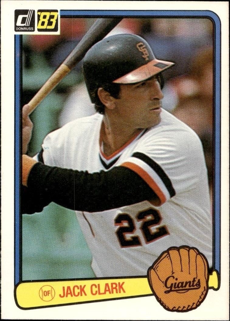 1983 Donruss Jack Clark #222 trading card