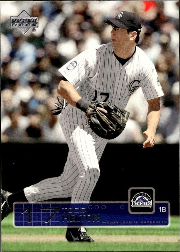 2003 Upper-Deck Todd Helton #495 trading card