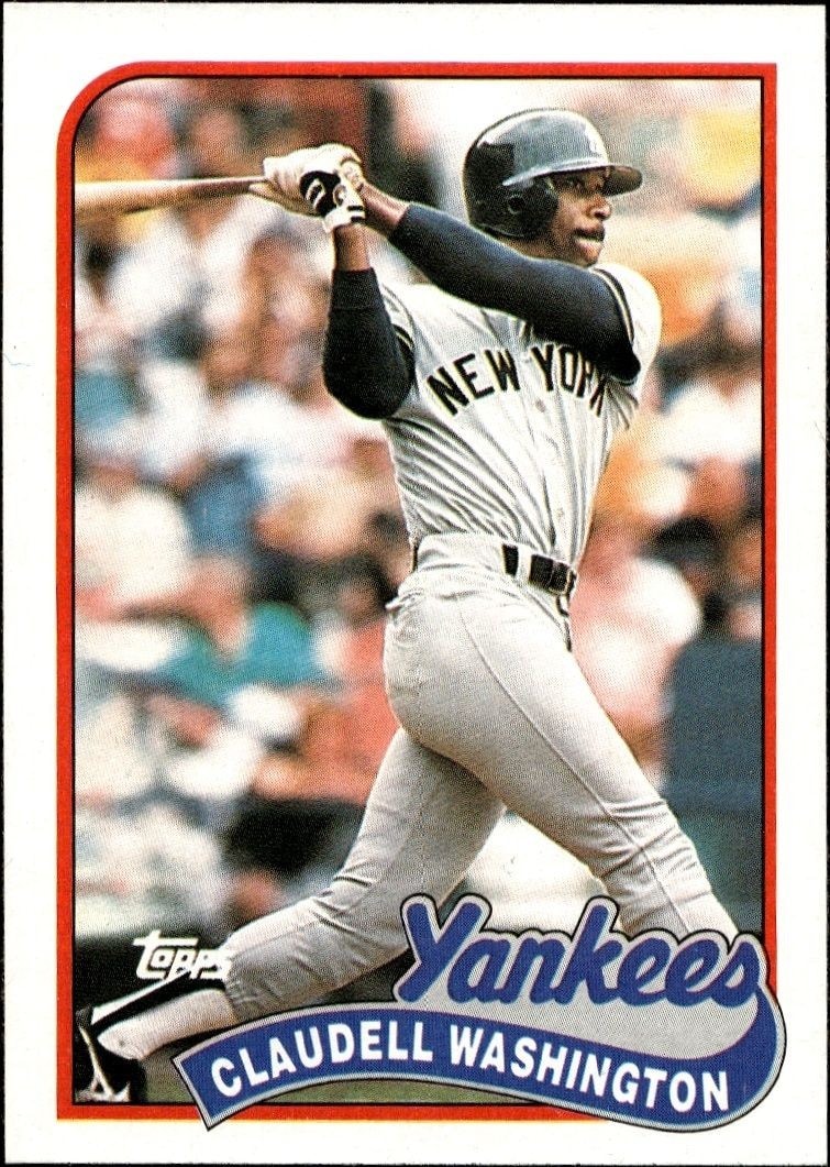 1989 Topps Claudell Washington #185 trading card