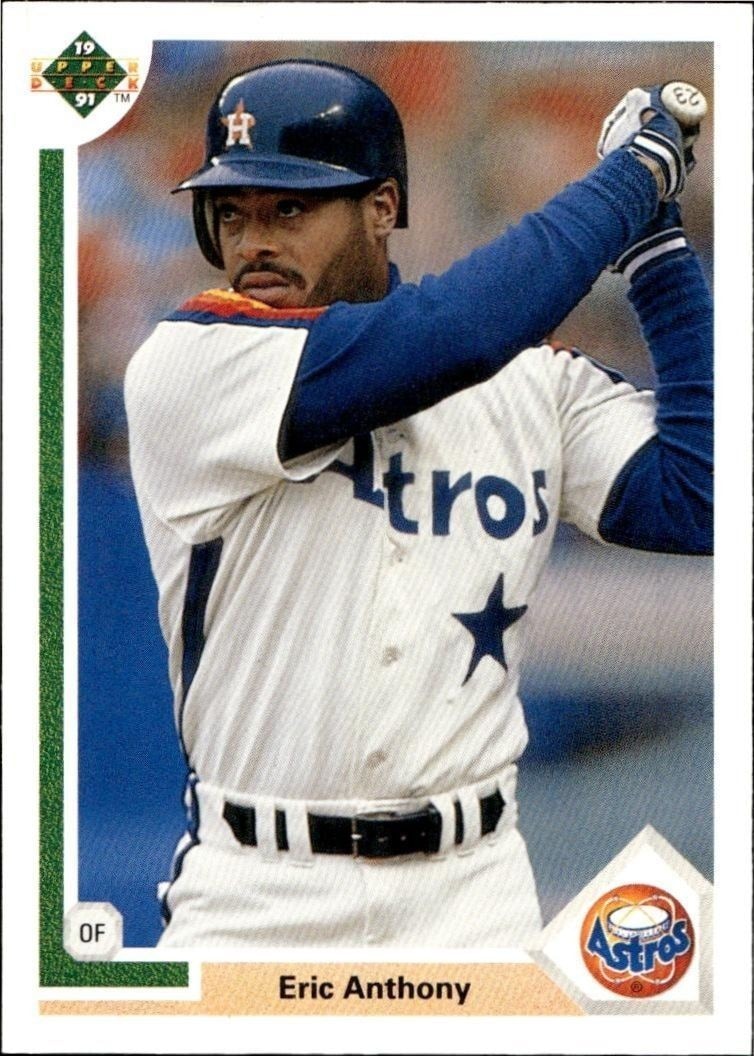 1991 Upper-Deck Low Number Eric Anthony #533 trading card