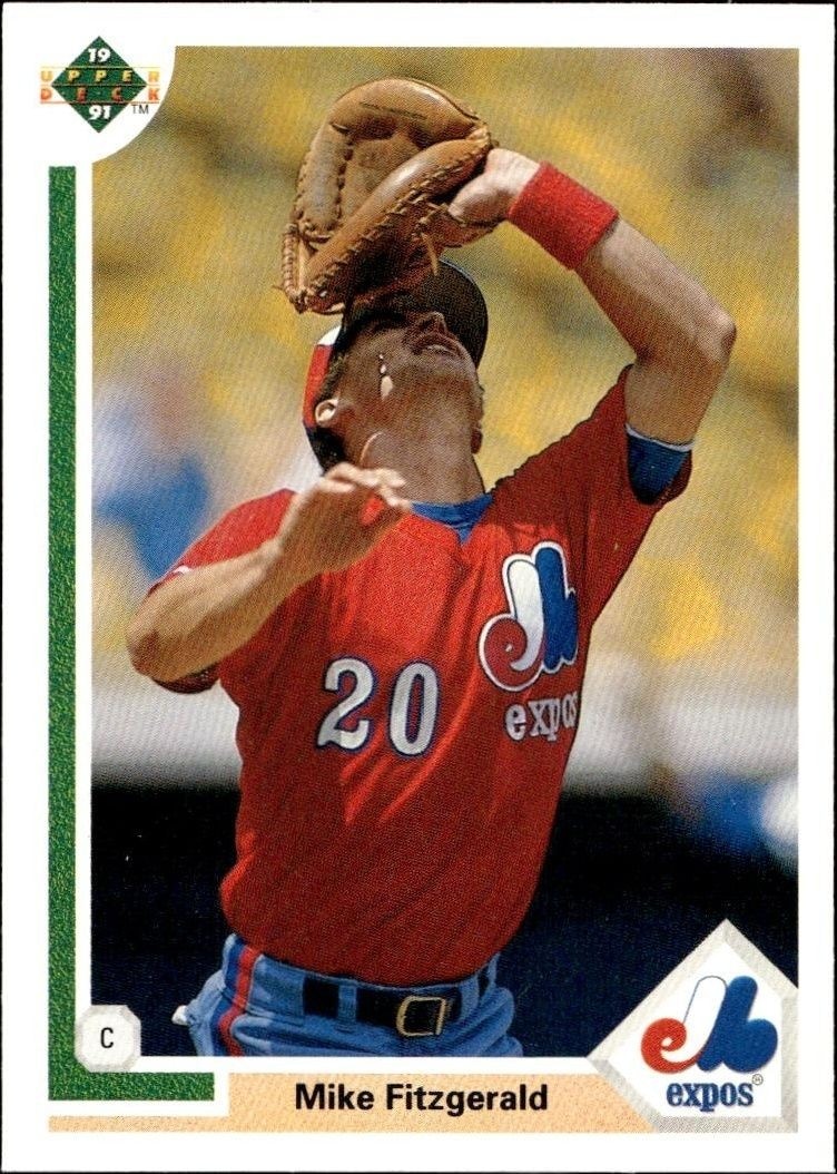 1991 Upper-Deck Low Number Mike Fitzgerald #516 trading card
