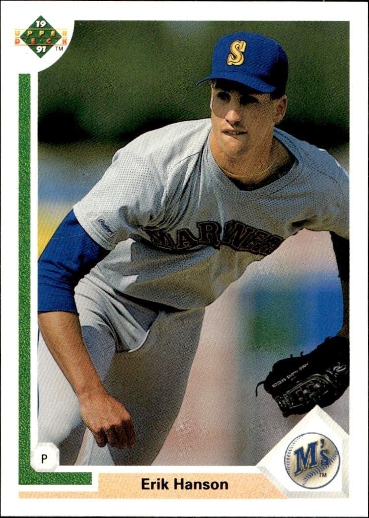 1991 Upper-Deck Low Number Erik Hanson #551 trading card