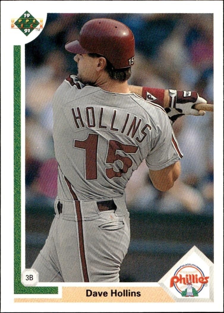 1991 Upper-Deck Low Number Dave Hollins #518 trading card