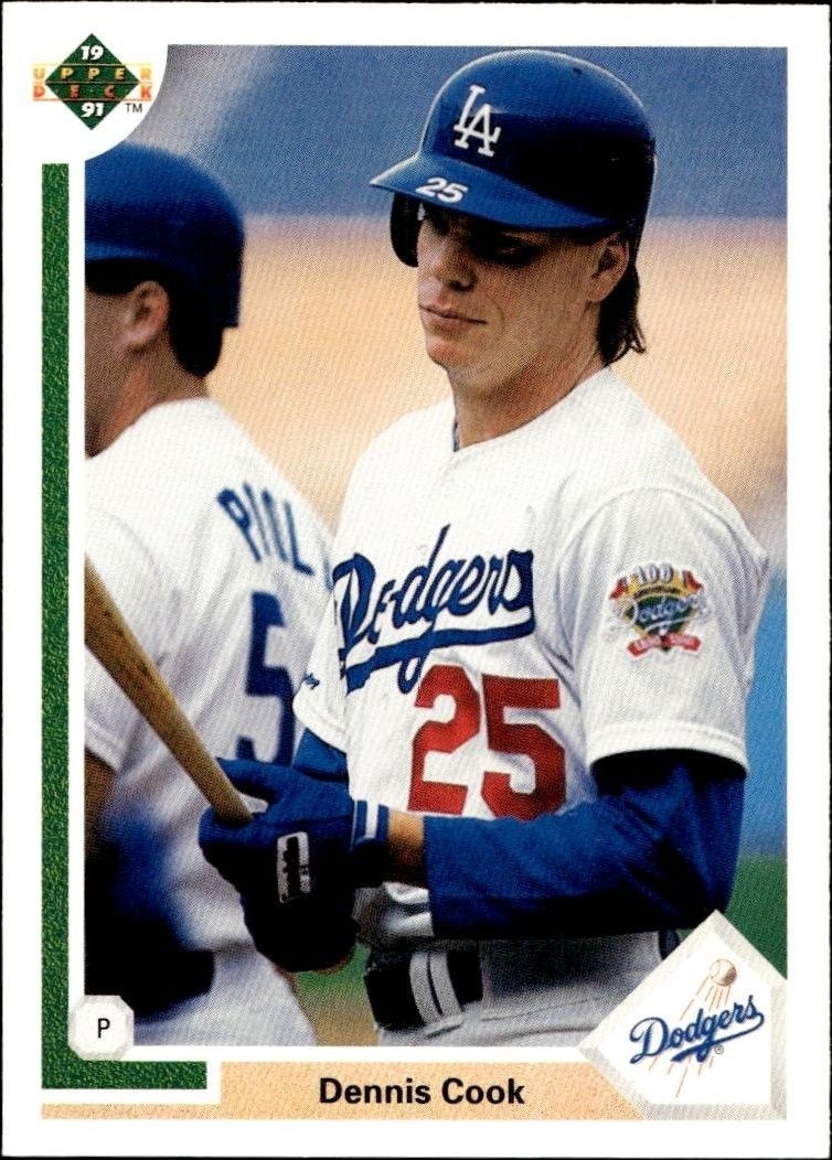 1991 Upper-Deck Low Number Dennis Cook #612 trading card