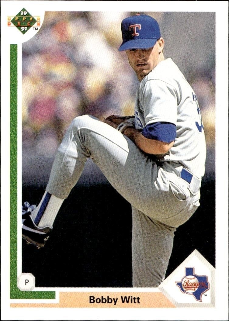 1991 Upper-Deck Low Number Bobby Witt #627 trading card